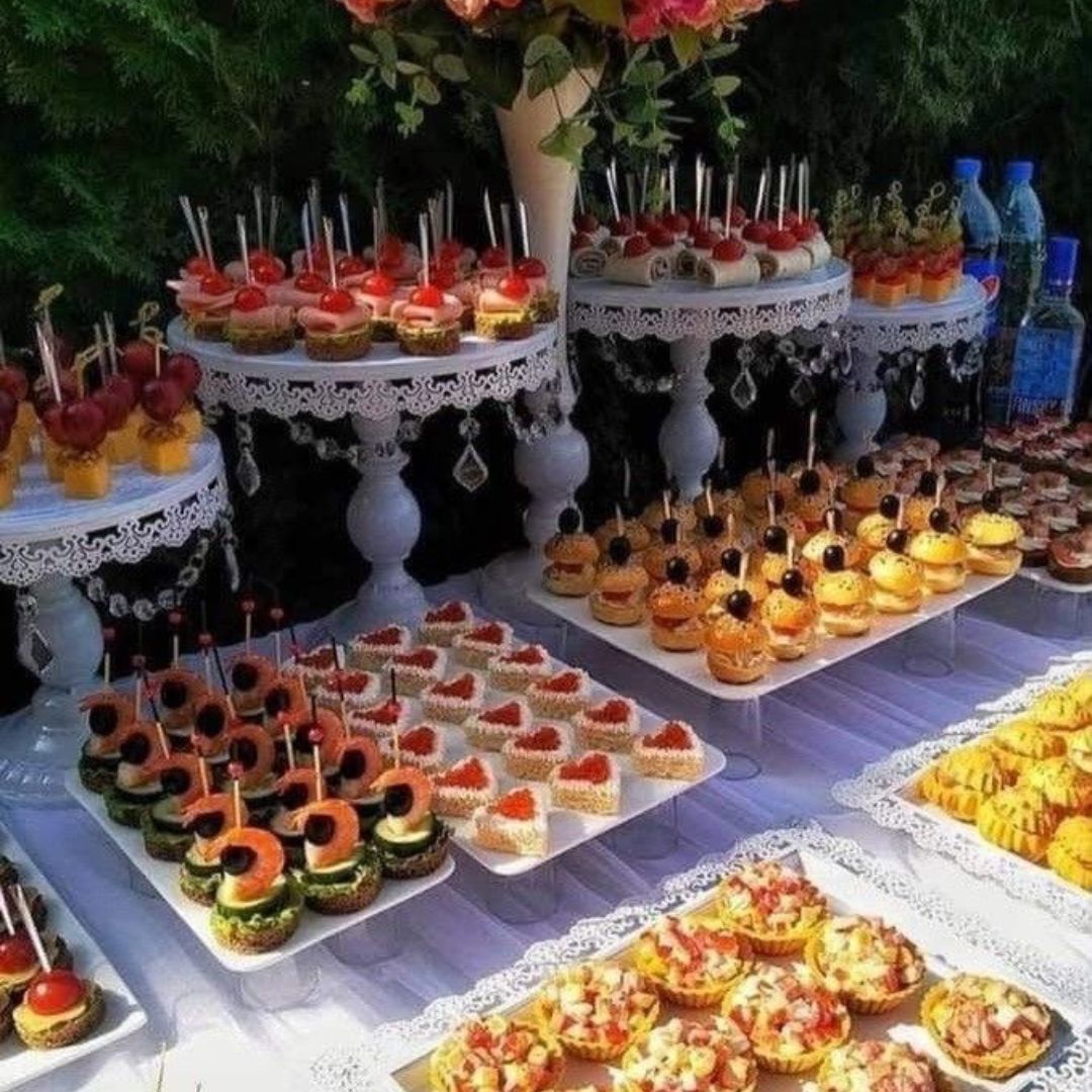Canapés decorados para eventos
